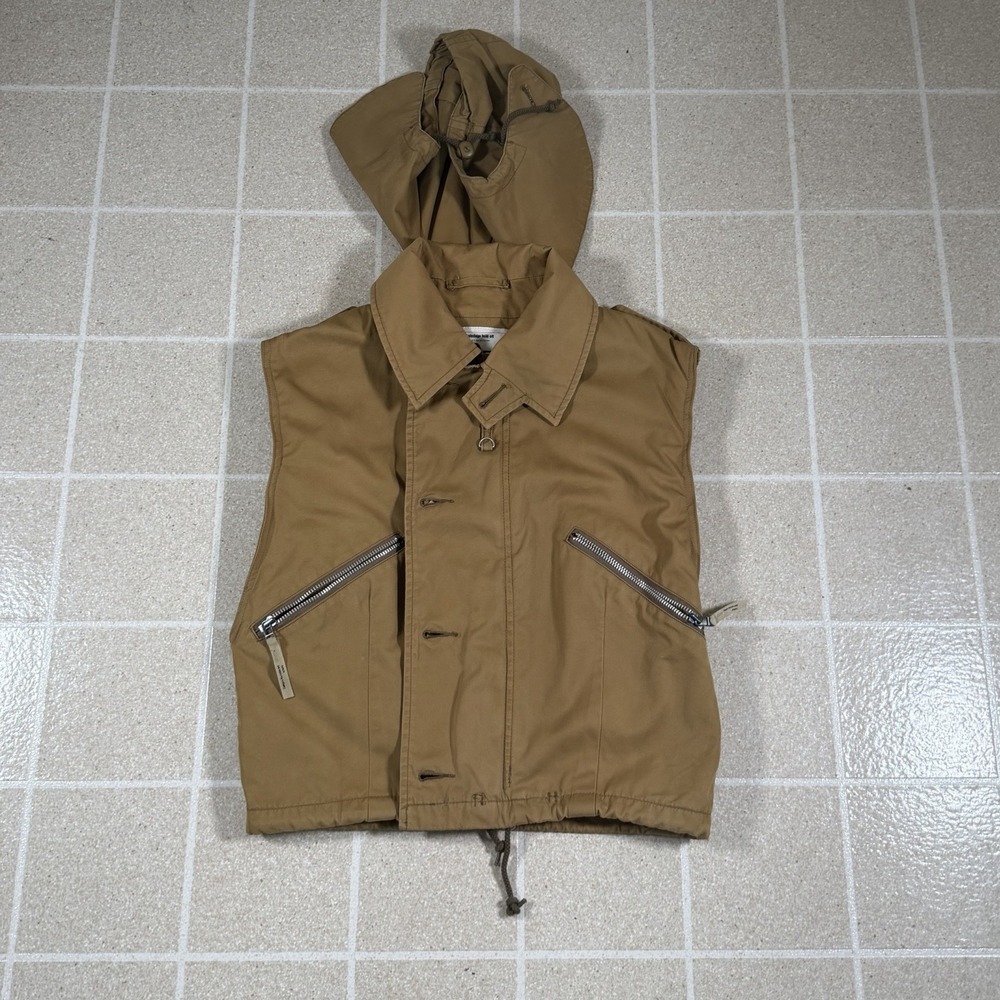 Vintage Bape Bathing Ape Military Army Hunting Tactical Vest Packable Hood Sz S